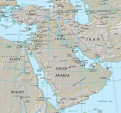 map of the Middle East